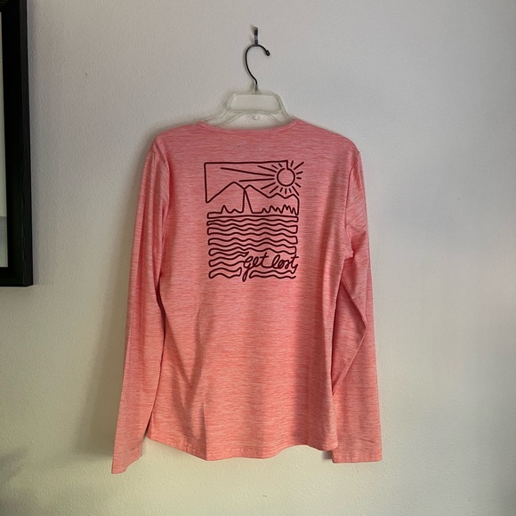 NWOT Reel Life Coral/Orange Women’s Fitted Long Sleeve Active Shirt - Picture 7 of 13